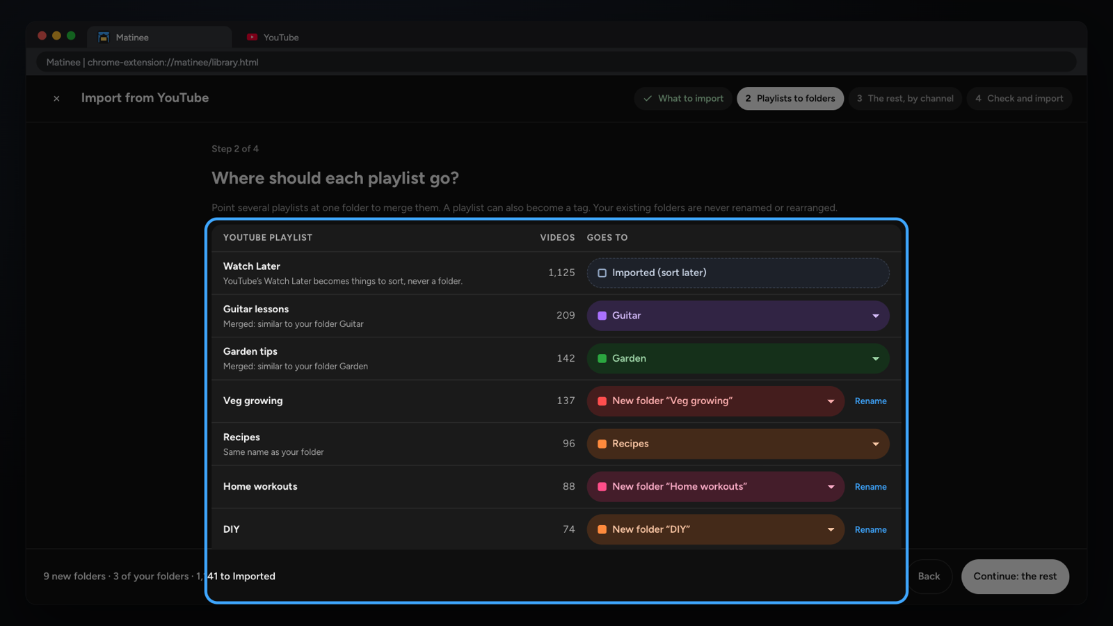 Step 2: playlists to folders